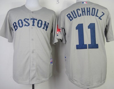 Clay Buchholz Boston Red Sox gray jersey