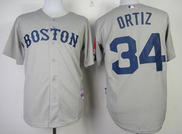 David Ortiz Boston Red Sox gray jersey