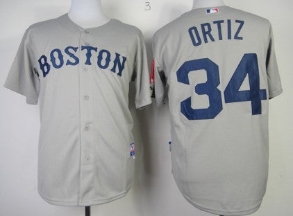 David Ortiz Boston Red Sox gray jersey