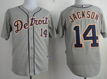 Austin Jackson Detroit Tigers gray jersey