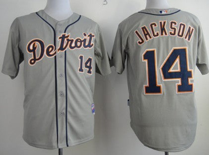 Austin Jackson Detroit Tigers gray jersey