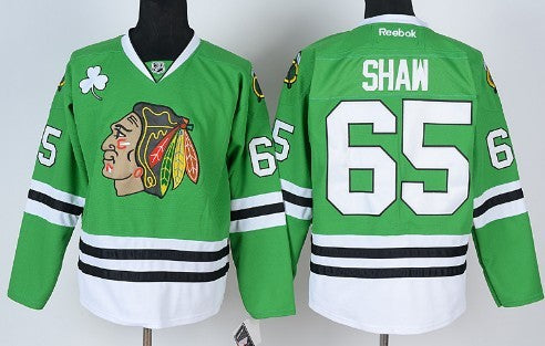 Andrew Shaw Chicago Blackhawks green jersey
