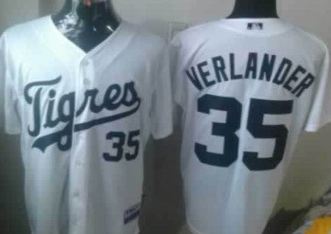 Justin Verlander Detroit Tigers white jersey