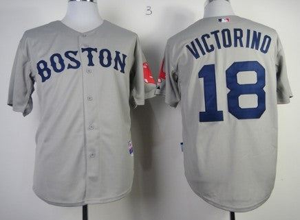 Shane Victorino Boston Red Sox gray jersey