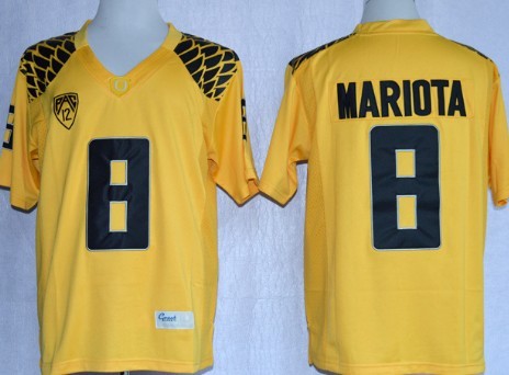 Marcus Mariota Oregon Ducks yellow Limited jersey