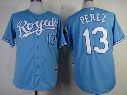 Salvador Perez Kansas City Royals blue jersey