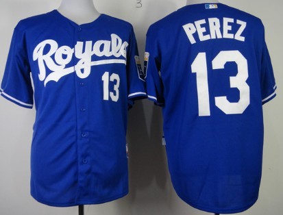 Salvador Perez Kansas City Royals navy jersey