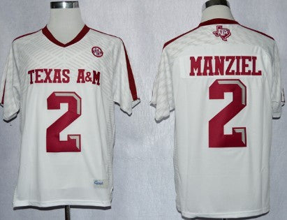 Johnny Manziel Texas A&M Aggies white jersey