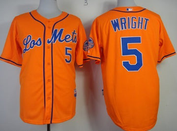 David Wright Los New York Mets orange jersey