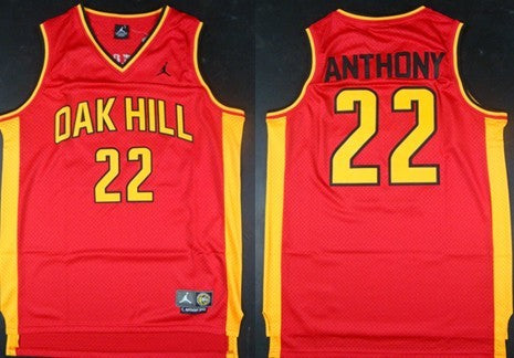 Oak Academy Carmelo Anthony One Tree Hill red jersey