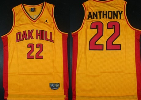 Oak Academy Carmelo Anthony One Tree Hill yellow jersey