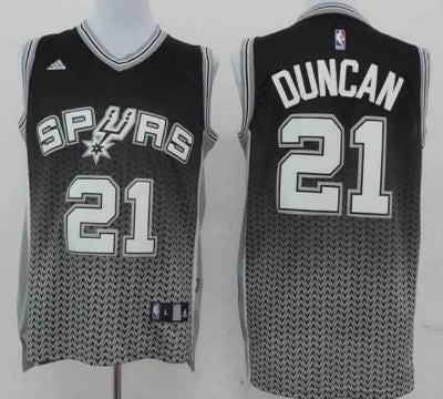 Tim Duncan San Antonio Spurs black Fashion jersey