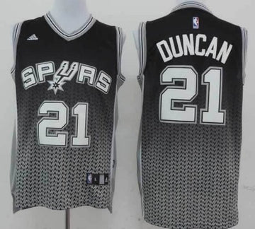 Tim Duncan San Antonio Spurs black Fashion jersey
