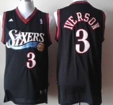Allen Iverson Revolution Philadelphia 76ers black jersey