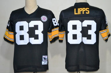 Louis Lipps Pittsburgh Steelers black Throwback jersey