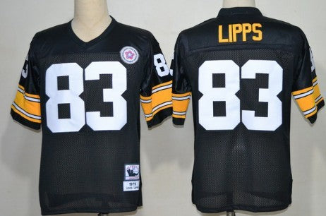 Louis Lipps Pittsburgh Steelers black Throwback jersey