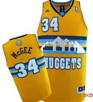 JaVale McGee Denver Nuggets yellow jersey