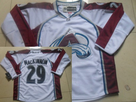 Nathan MacKinnon Colorado Avalanche white jersey