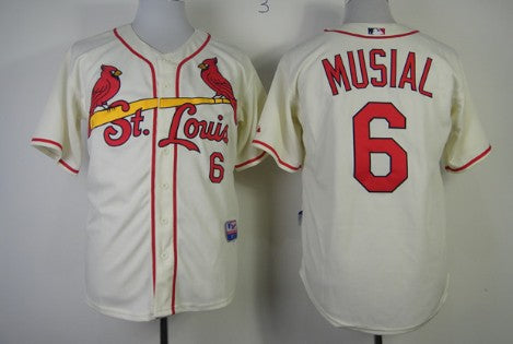 Stan Musial St. Louis Cardinals cream jersey