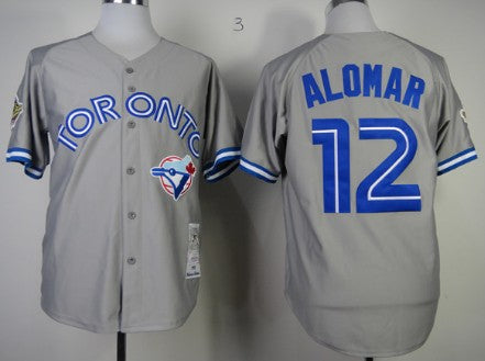 Roberto Alomar Toronto Blue Jays gray Throwback jersey