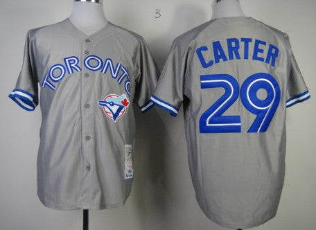 Joe Carter Toronto Blue Jays gray Throwback jersey