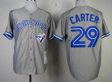 Joe Carter Toronto Blue Jays gray Throwback jersey