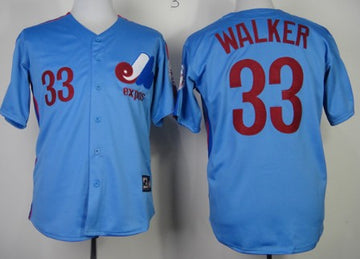 Larry Walker Washington Nationals blue Throwback jersey