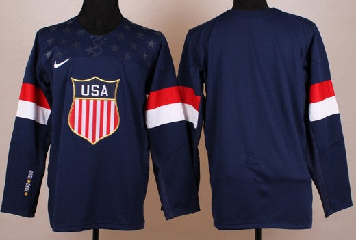 Custom Team USA Hockey navy jersey