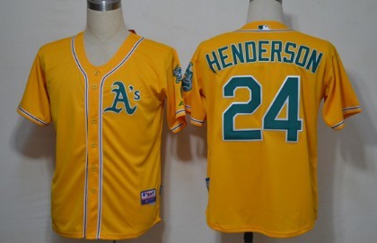 Rickey Henderson Oakland Athletics yellow jersey