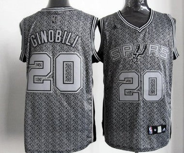 Manu Ginobili San Antonio Spurs gray Fashion Static jersey