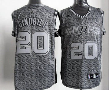 Manu Ginobili San Antonio Spurs gray Fashion Static jersey