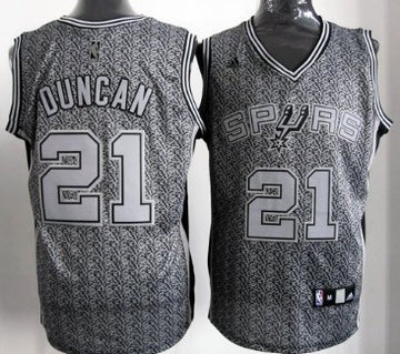 Tim Duncan San Antonio Spurs gray Fashion Static jersey