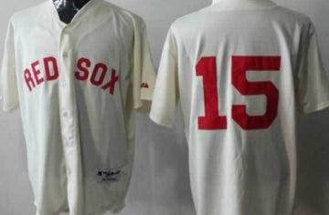 Dustin Pedroia Boston Red Sox cream jersey