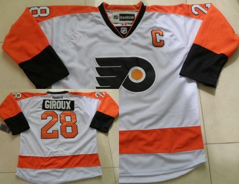 Claude Giroux Philadelphia Flyers white jersey