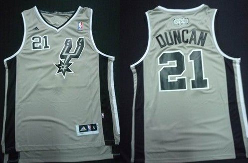 Tim Duncan Revolution San Antonio Spurs gray jersey