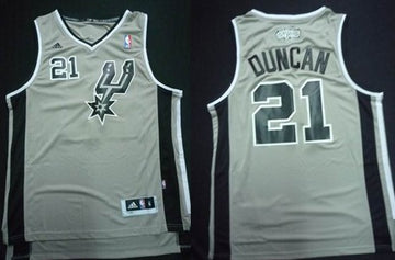 Tim Duncan Revolution San Antonio Spurs gray jersey