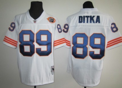 Mike Ditka Chicago Bears white Throwback jersey