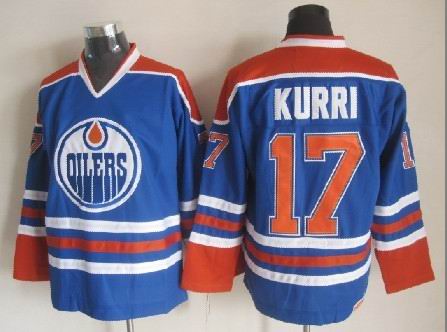 Jari Kurri Edmonton Oilers royal Throwback jersey