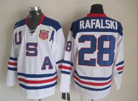 Brian Rafalski Team USA Hockey white jersey