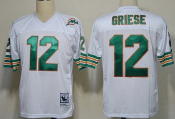 Bob Griese Miami Dolphins white Throwback jersey
