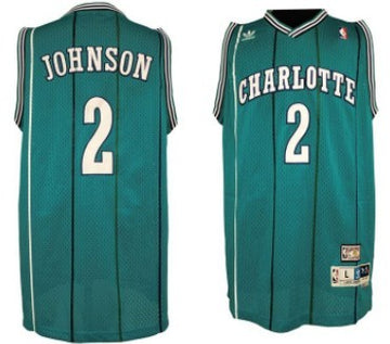 Larry Johnson Charlotte Hornets green Throwback jersey