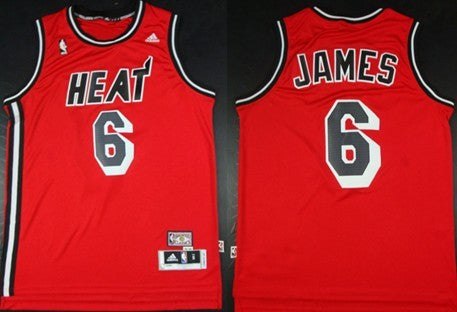 LeBron James Aba Hardwood Classics Miami Heat red jersey