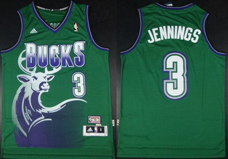 Brandon Jennings Aba Hardwood Classics Milwaukee Bucks green jersey
