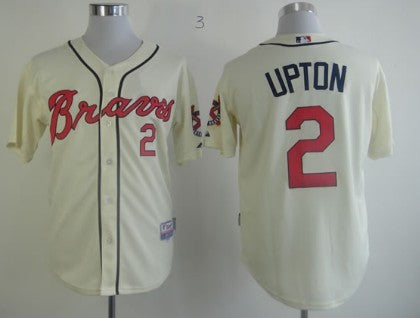 B.J. Upton Atlanta Braves cream jersey