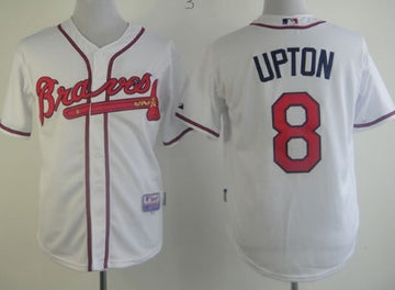 Justin Upton Atlanta Braves white jersey