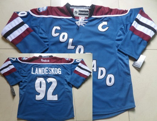 Gabriel Landeskog Colorado Avalanche blue Third jersey