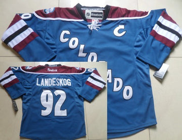 Gabriel Landeskog Colorado Avalanche blue Third jersey