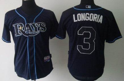 Evan Longoria Tampa Bay Rays navy jersey