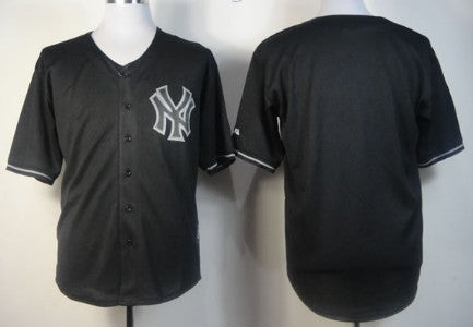Custom New York Yankees black Fashion jersey