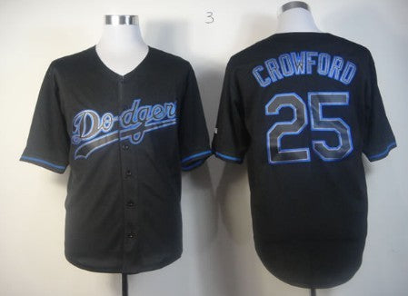 Carl Crawford Los Angeles Dodgers black Fashion jersey